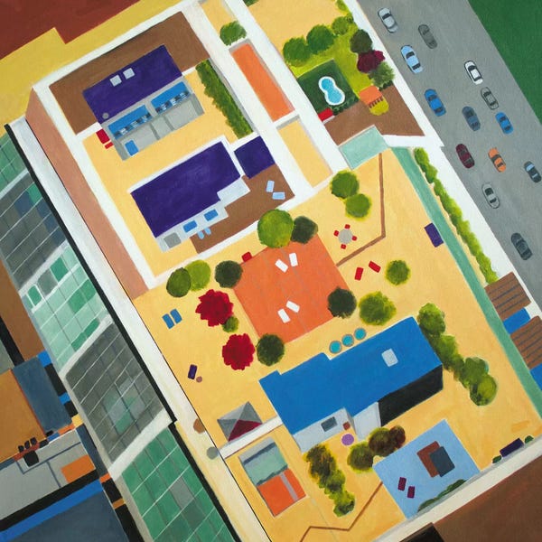 Vibrant Scenes in 2D: Soho NYC Roof Top by Toni Silber-Delerive