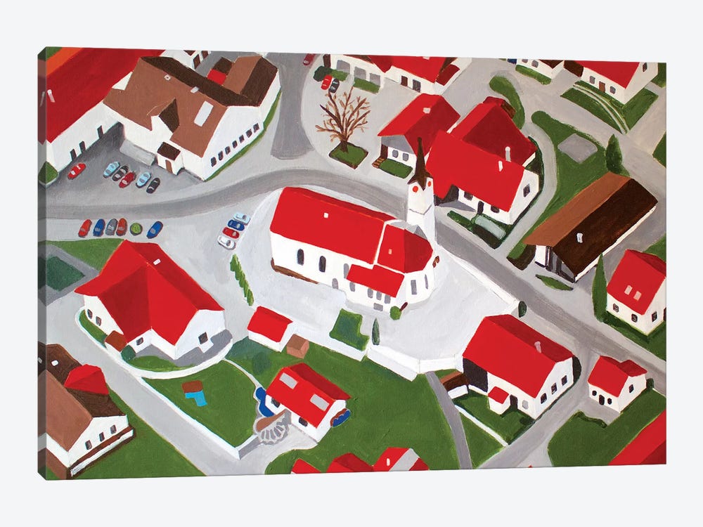 Bavarian Village by Toni Silber-Delerive 1-piece Canvas Artwork