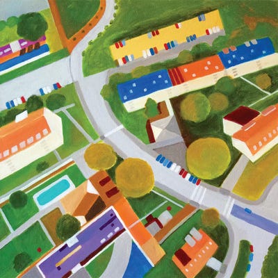 Cross Country Roads by Toni Silber-Delerive art print