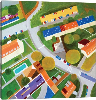 Cross Country Roads Canvas Art Print