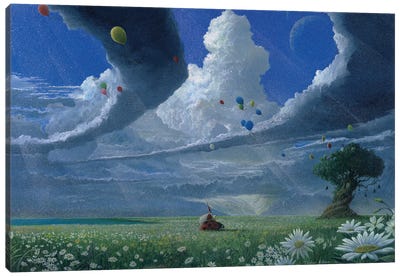 First Visitor Canvas Art Print - Balloons