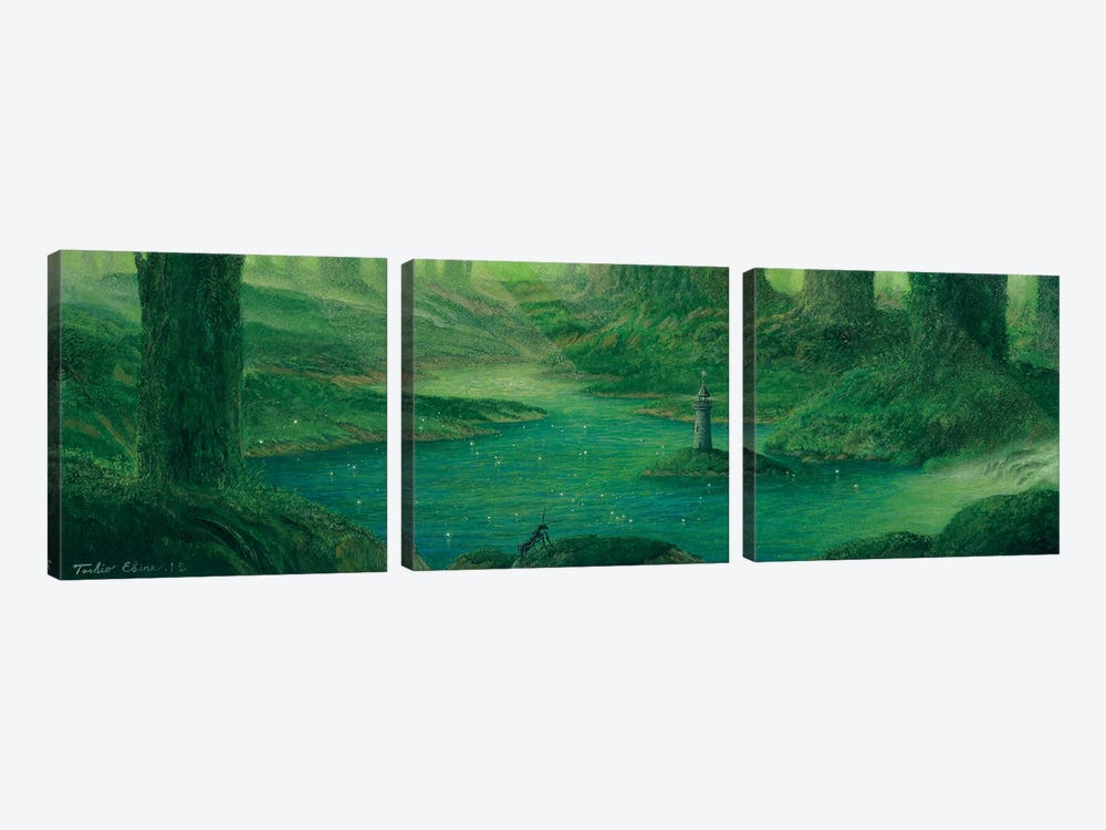 Lighthouse In The Forest by Toshio Ebine 3-piece Art Print