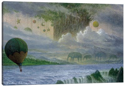 Elephant Valley Canvas Art Print - Toshio Ebine