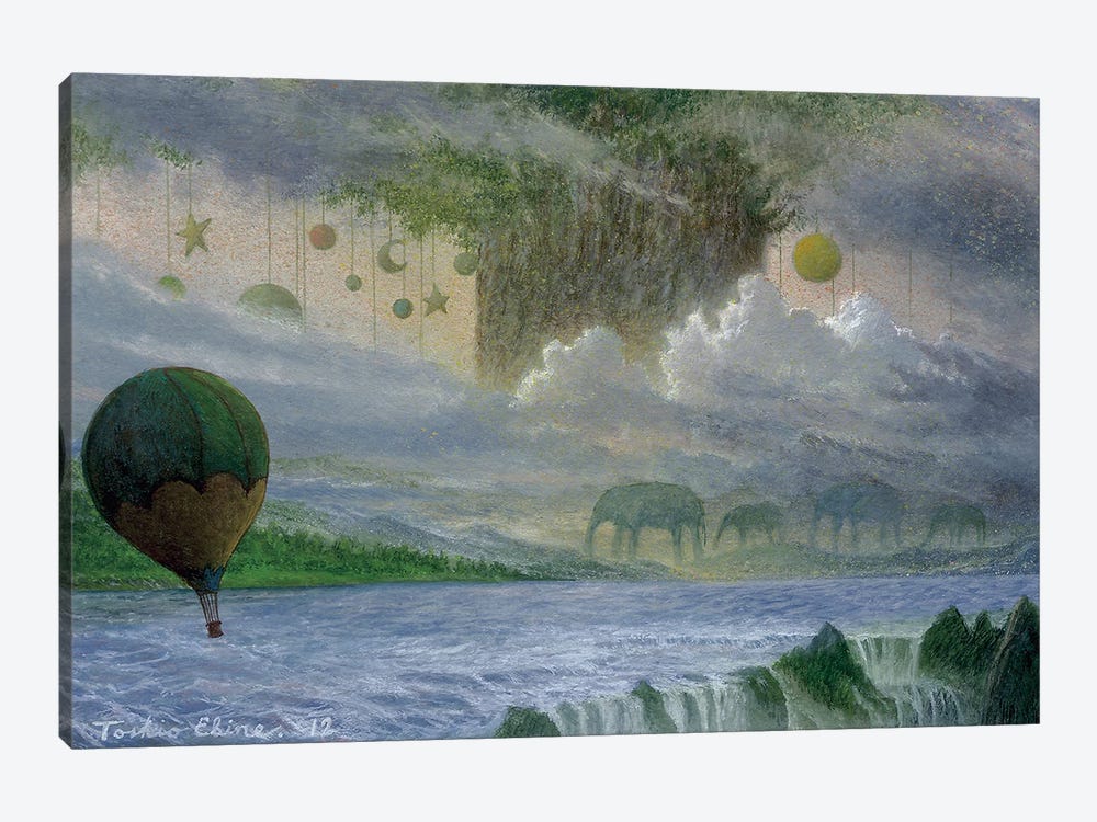 Elephant Valley by Toshio Ebine 1-piece Canvas Art Print