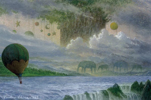 Kids Transportation Art: Elephant Valley by Toshio Ebine