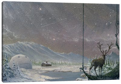 Snow Light Canvas Art Print - Comet & Asteroid Art