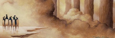 The Summer Cloud Head To The Winter Forest by Toshio Ebine multi panel art