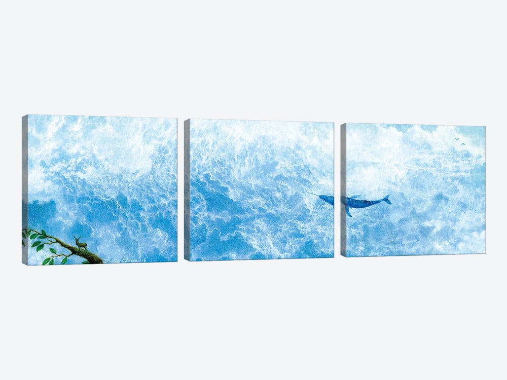 Narwhal's Cloud Sea by Toshio Ebine 3-piece Canvas Art