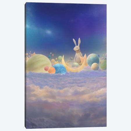 Spring Rabbit's Place Canvas Print #TSE142} by Toshio Ebine Canvas Print