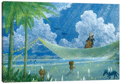 Cello's Evening Canvas Art Print - Toshio Ebine