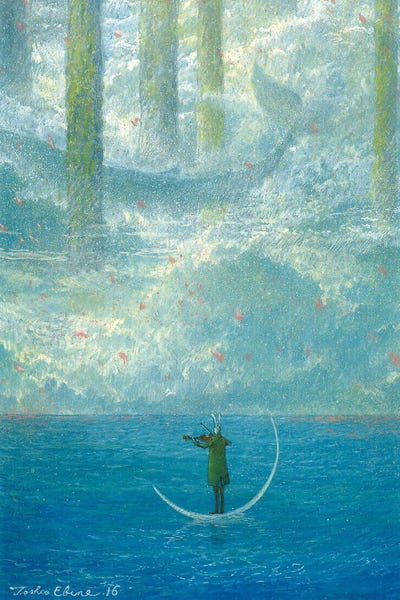 Kids Ocean Life Art: Calm Spring Wind by Toshio Ebine