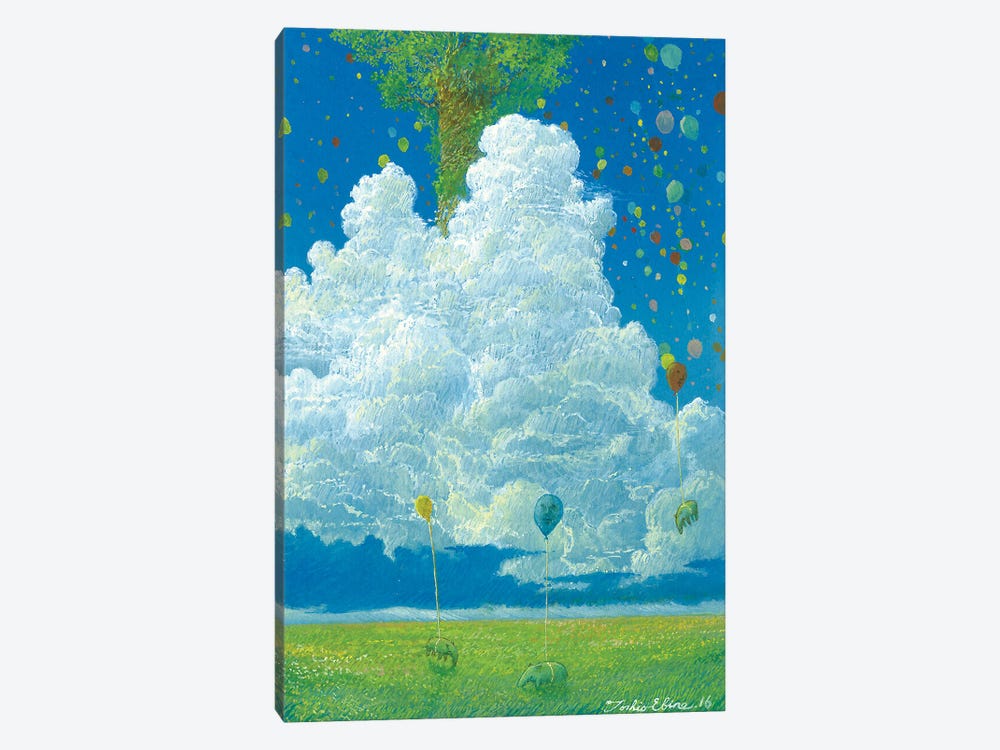 Toward The Big Tree by Toshio Ebine 1-piece Canvas Art Print