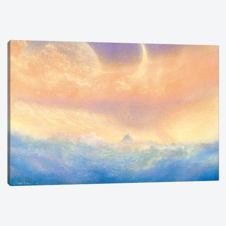 The Huge Visitor In Dusk Canvas Print #TSE2} by Toshio Ebine Canvas Print