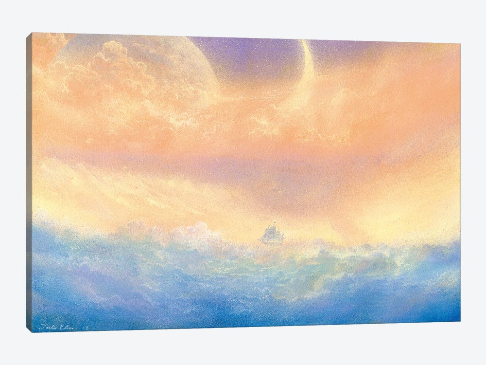 The Huge Visitor In Dusk by Toshio Ebine 1-piece Canvas Art Print