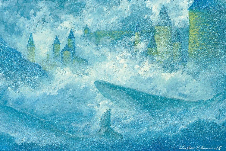 Misty Whale by Toshio Ebine wall art