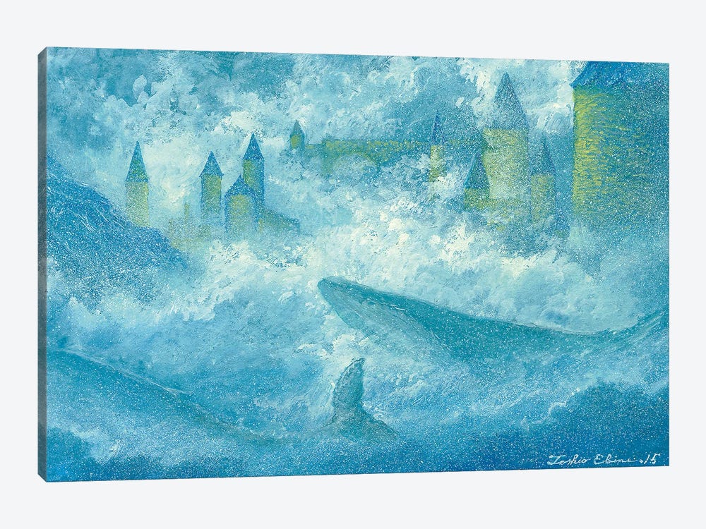 Misty Whale by Toshio Ebine 1-piece Canvas Print