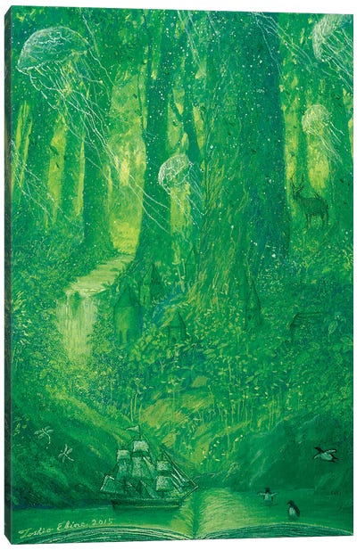 Page Of Forest Canvas Art Print - Toshio Ebine