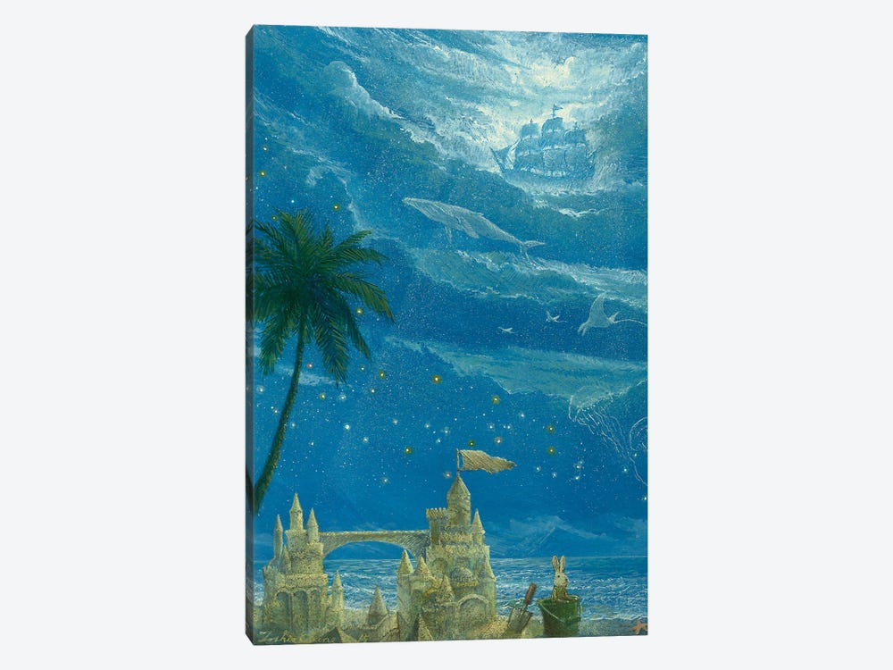 Sand Castle And Summer Dream by Toshio Ebine 1-piece Canvas Art