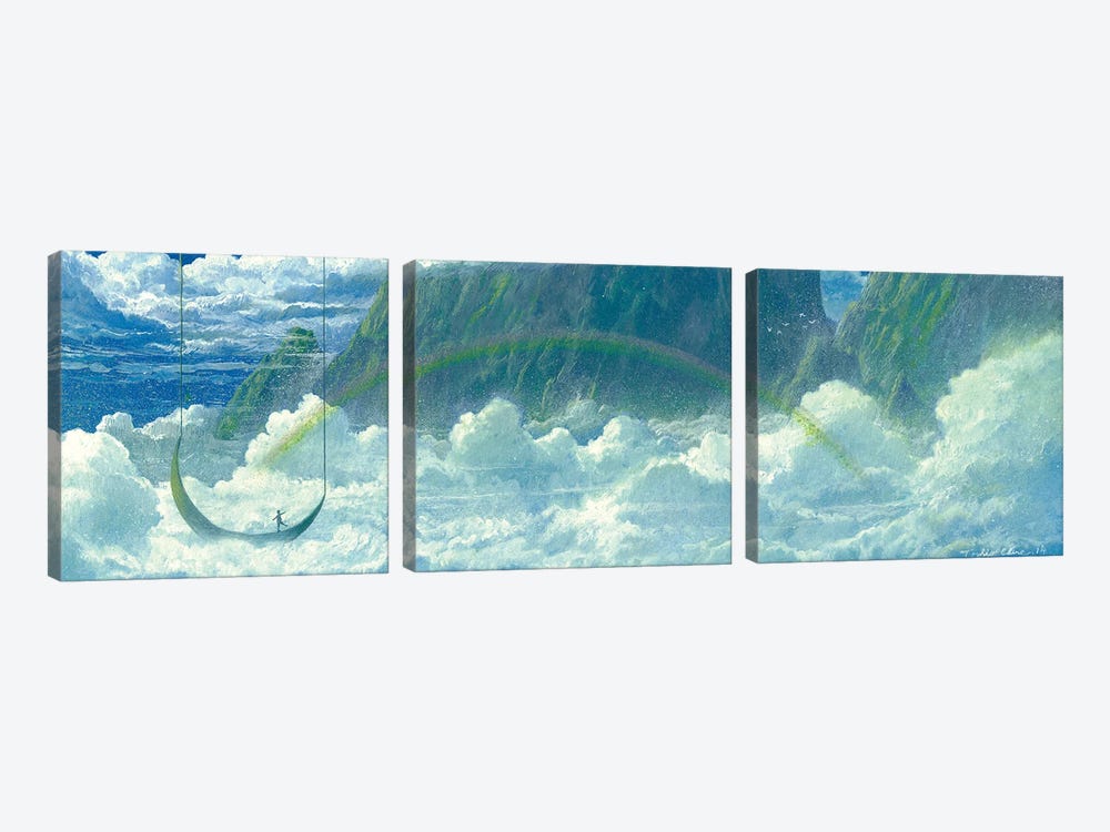 Between Clouds by Toshio Ebine 3-piece Canvas Wall Art