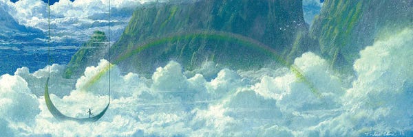 Kids Astronomy & Space Art: Between Clouds by Toshio Ebine
