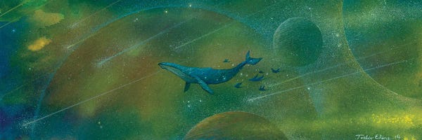 Kids Ocean Life Art: Drifting In The Universe by Toshio Ebine