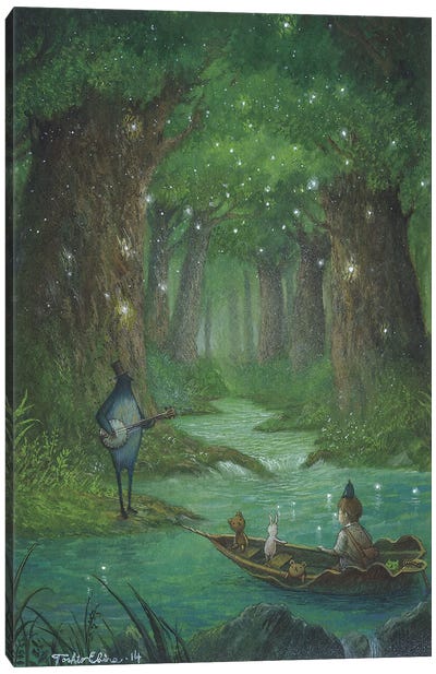 The Beginning Is From A Sound Of The Banjo Canvas Art Print - Toshio Ebine