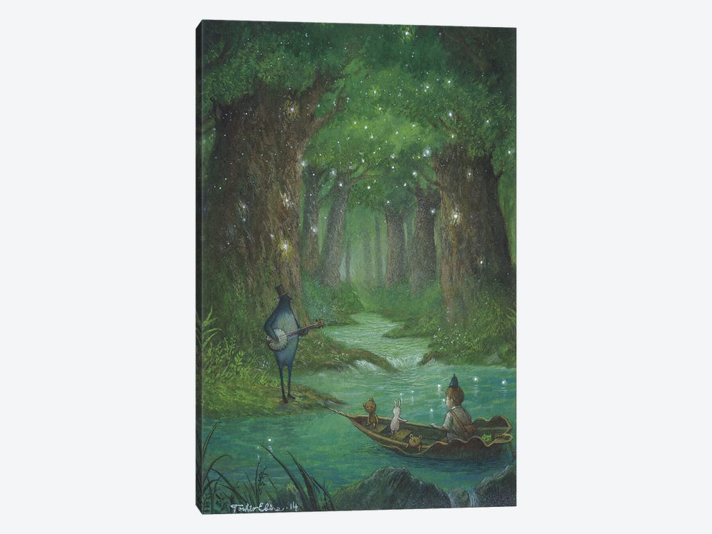 The Beginning Is From A Sound Of The Banjo by Toshio Ebine 1-piece Canvas Print