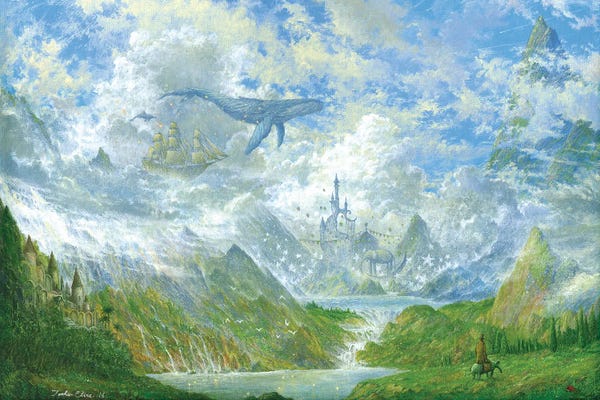 Kids Ocean Life Art: Once Upon A Time by Toshio Ebine