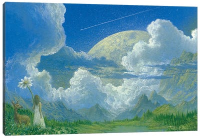 One Day A Meteor Of Somewhere Canvas Art Print - Sci-Fi Planet Art