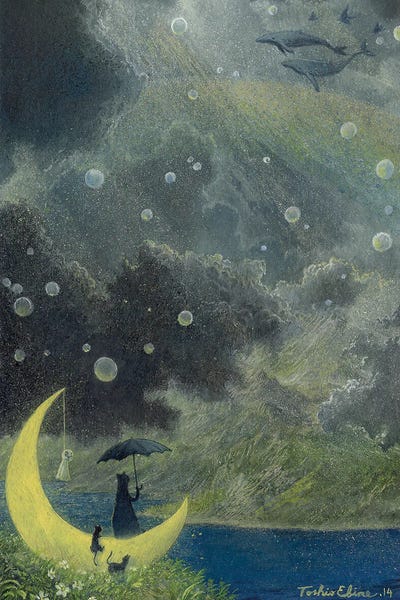 Through The Rain Clouds by Toshio Ebine canvas print