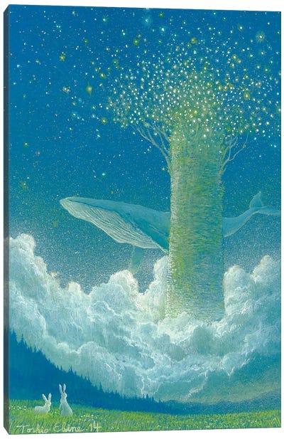 Drifting Canvas Art Print - Humpback Whale Art