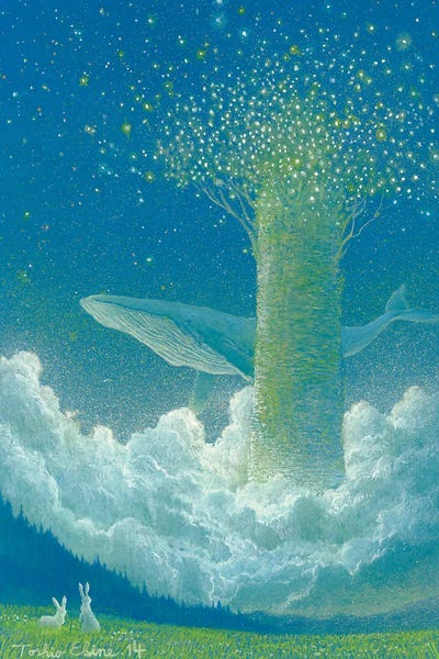 Humpback Whales: Drifting by Toshio Ebine