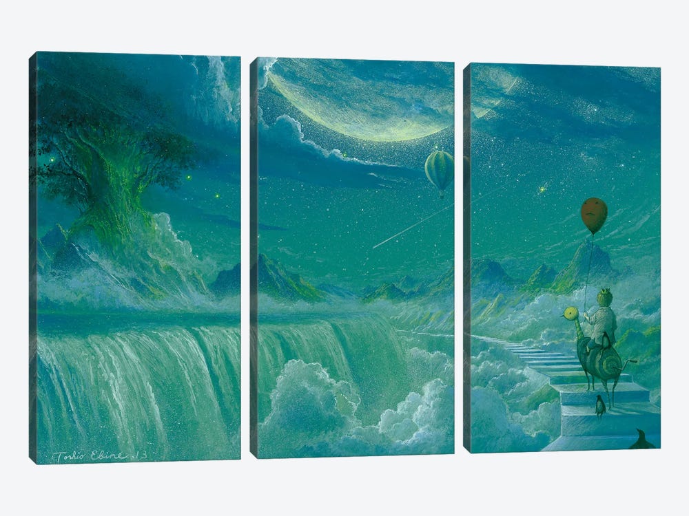Visit To Dreams by Toshio Ebine 3-piece Canvas Print
