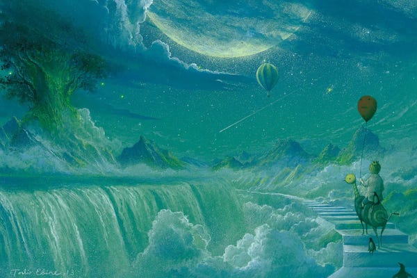 Kids Astronomy & Space Art: Visit To Dreams by Toshio Ebine
