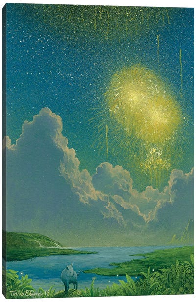Fireworks Of Firefly Pass Canvas Art Print - Firefly Art