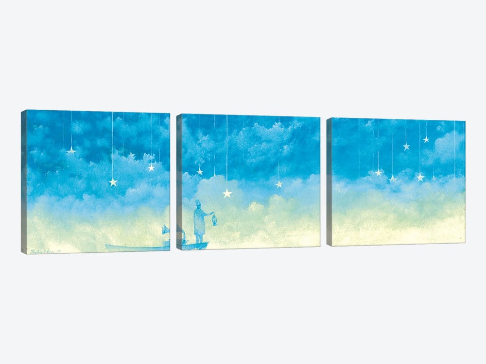 Another Dream In A Dream by Toshio Ebine 3-piece Canvas Wall Art