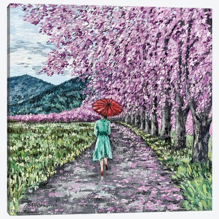 Sakura Canvas Print #TSF13} by Tanya Stefanovich Art Print
