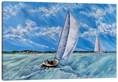 Sailboat II Canvas Art Print - Tanya Stefanovich