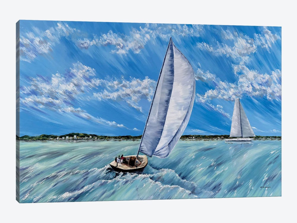 Sailboat II by Tanya Stefanovich 1-piece Canvas Wall Art