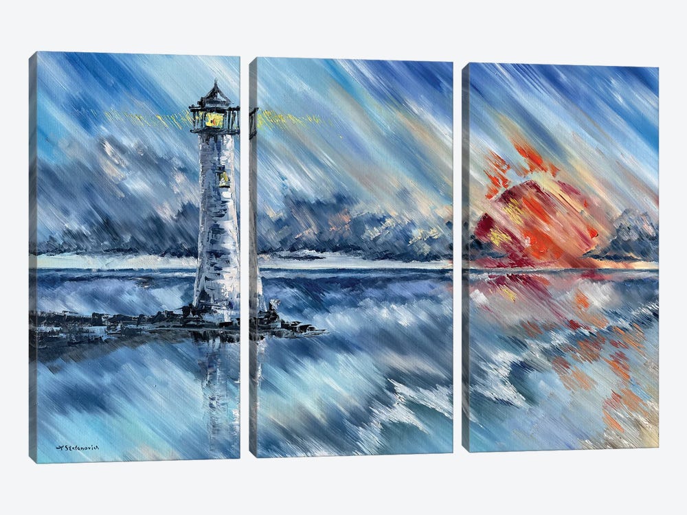 Lighthouse by Tanya Stefanovich 3-piece Canvas Art Print