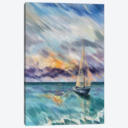 Sailboat IV Canvas Print #TSF40} by Tanya Stefanovich Canvas Wall Art