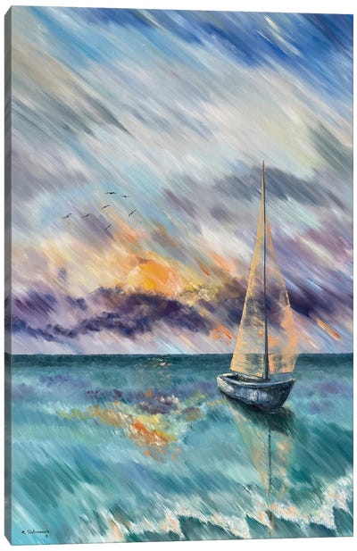 Sailboat IV Canvas Art Print - Tanya Stefanovich