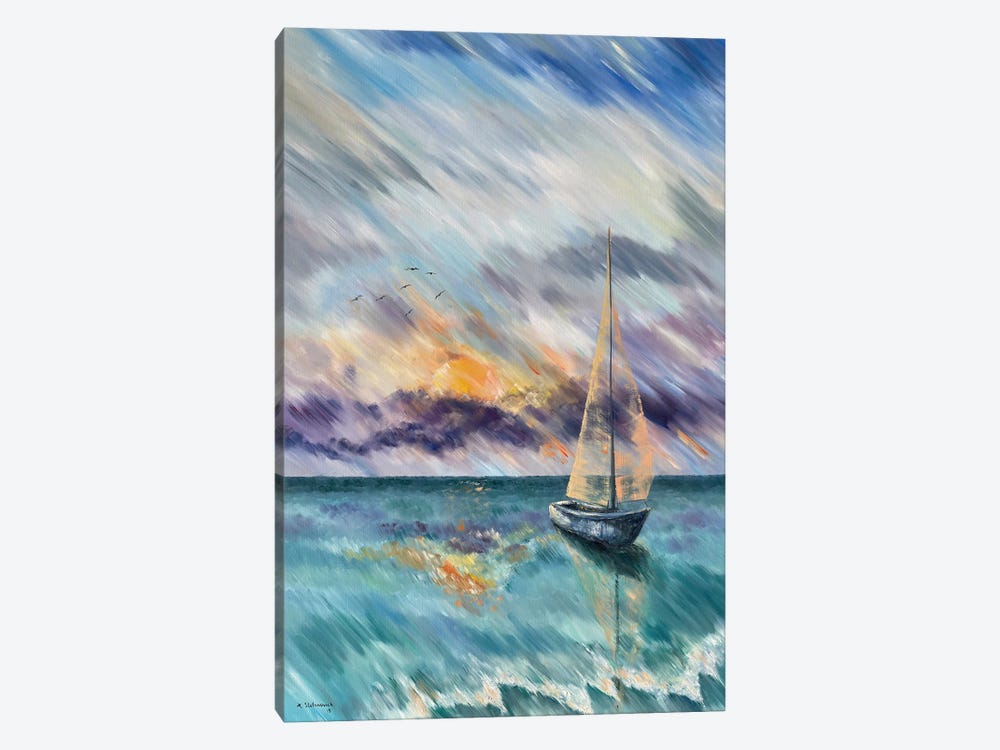 Sailboat IV by Tanya Stefanovich 1-piece Canvas Art