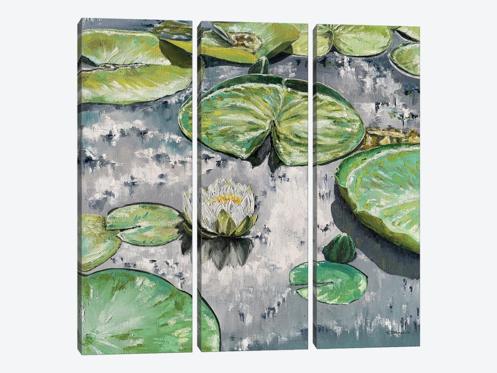 Water Lilies II by Tanya Stefanovich 3-piece Canvas Artwork