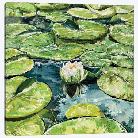 Water Lilies Canvas Print #TSF43} by Tanya Stefanovich Canvas Wall Art