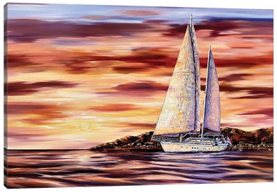 Sailboat Canvas Art Print - Tanya Stefanovich