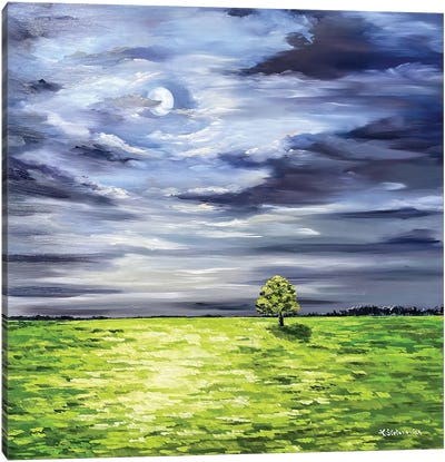Moonlight Field Canvas Art Print - Tanya Stefanovich