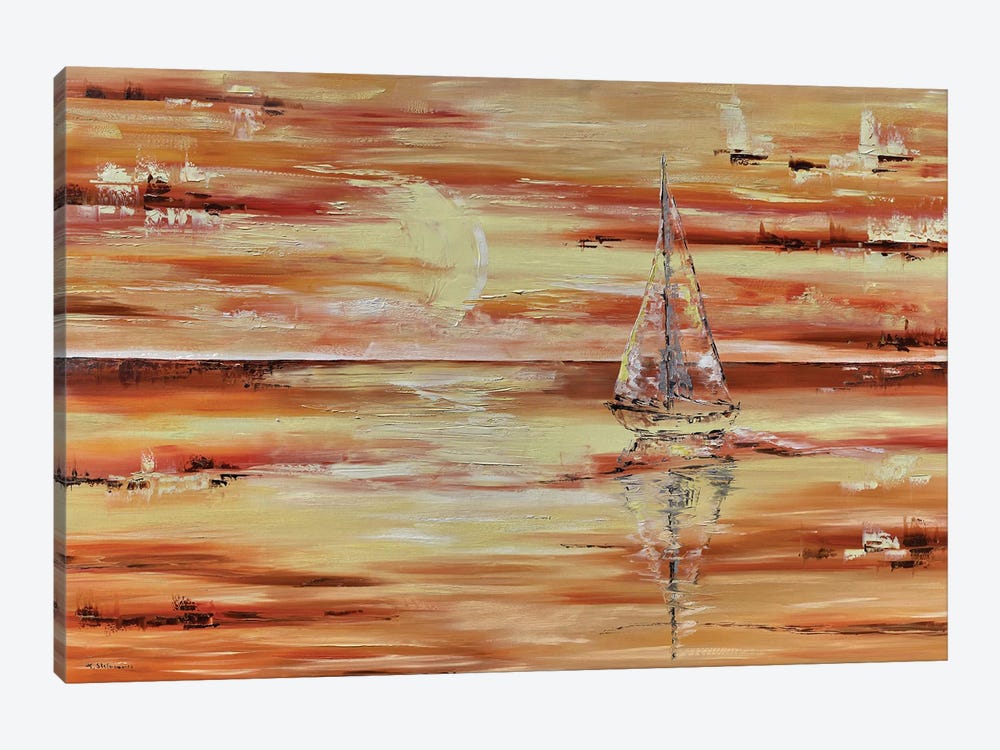 Orange Waves by Tanya Stefanovich 1-piece Art Print