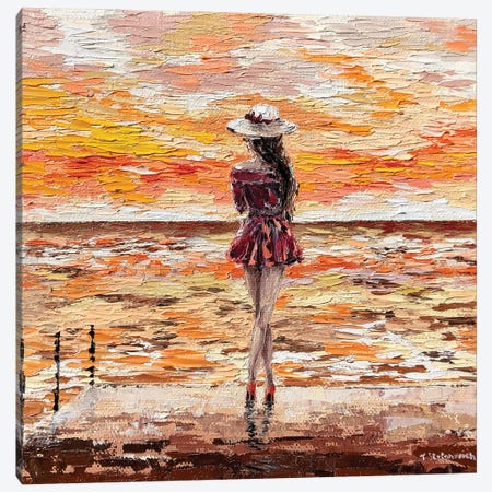 Lady Sunset Canvas Print #TSF70} by Tanya Stefanovich Canvas Art Print
