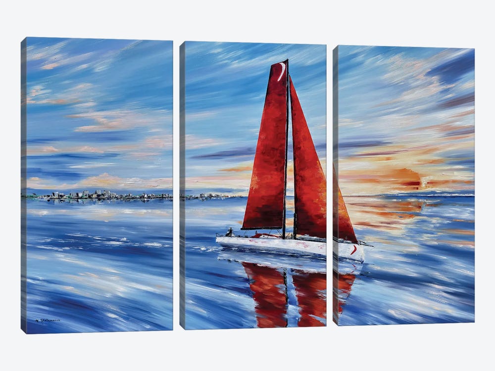 Speed I by Tanya Stefanovich 3-piece Canvas Wall Art